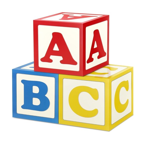 ABC Alphabet Party Decoration Boxes - Picture 1 of 4